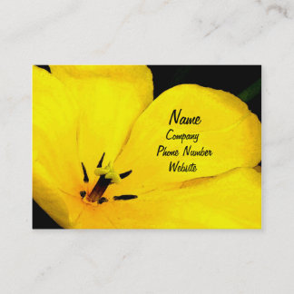 Carte de visite jaune de fleur