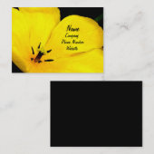 Carte de visite jaune de fleur (Devant / Derrière)