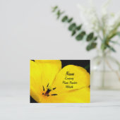 Carte de visite jaune de fleur (Debout devant)