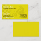 Carte de visite jaune de motocross de Suzuki (Devant / Derrière)