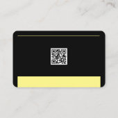 Carte De Visite Jaune de noir de regard de faux de moniteur (Dos)