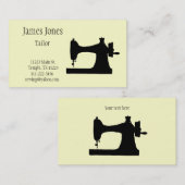 Carte de visite jaune de tailleur de machine à (Devant / Derrière)