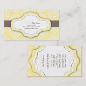 Carte de visite jaune de technicien de clou de la (Devant / Derrière)