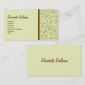 Carte De Visite Jaune d'or élégant (Devant / Derrière)