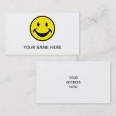 Carte De Visite Jaune drôle + votre backg. et idées (Devant / Derrière)