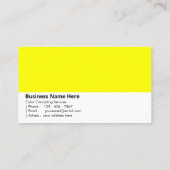 Carte De Visite Jaune électrique | "Lumineux et énergiques" (Dos)