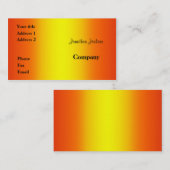 Carte De Visite Jaune et orange (Devant / Derrière)