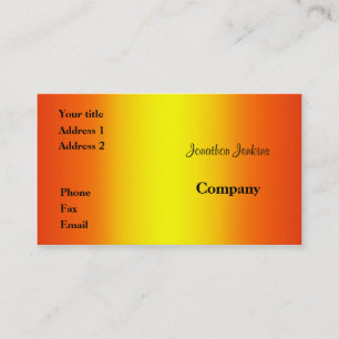 Carte De Visite Jaune et orange