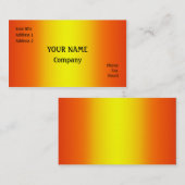 Carte De Visite Jaune et orange (Devant / Derrière)