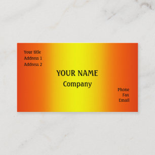 Carte De Visite Jaune et orange