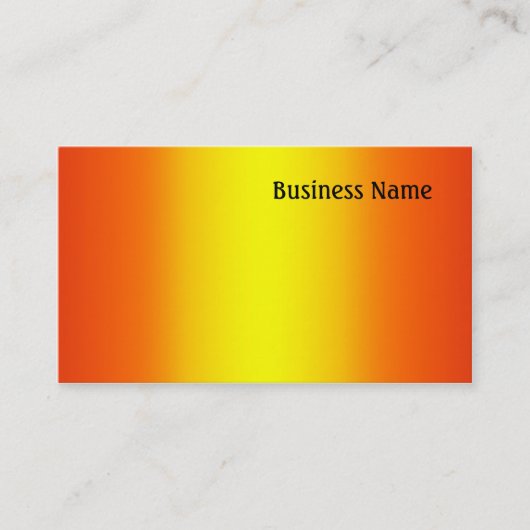 Carte De Visite Jaune et orange (Devant)