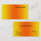 Carte De Visite Jaune et orange (Devant / Derrière)