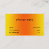 Carte De Visite Jaune et orange (Dos)
