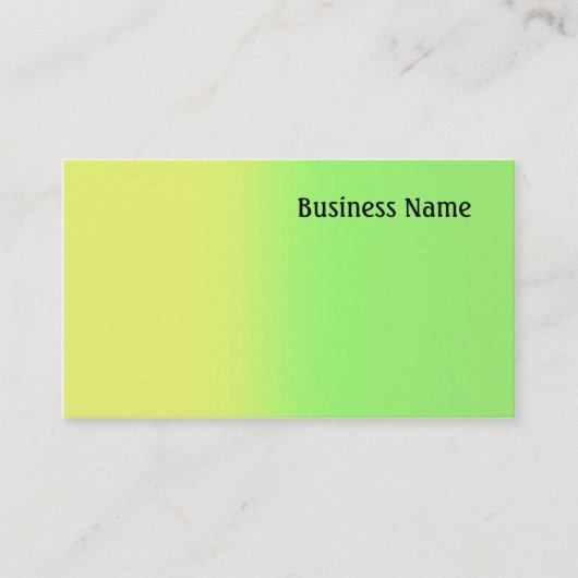Carte De Visite Jaune et vert (Devant)