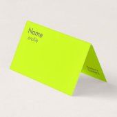 Carte De Visite jaune fluorescent (Devant)