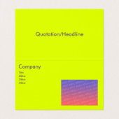 Carte De Visite jaune fluorescent (Intérieur déplié)