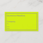Carte De Visite jaune fluorescent (Dos)