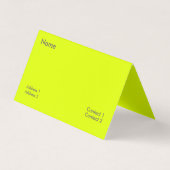 Carte De Visite jaune fluorescent (Devant)