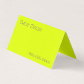 Carte De Visite jaune fluorescent - ajouter un code QR (Devant)