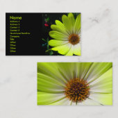 Carte de visite Jaune Fluorescent Faisceau (Devant / Derrière)