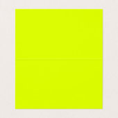 Carte De Visite jaune fluorescent moderne (Intérieur déplié)