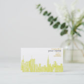 Carte De Visite Jaune foncé NYC (Debout devant)
