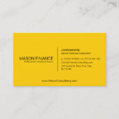 Carte de visite jaune générique simple (Devant)