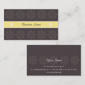 CARTE DE VISITE JAUNE GRIS DE LA CONCEPTION 04 DE CRE8TIVE (Devant / Derrière)