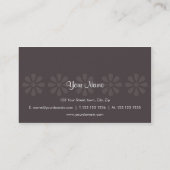 CARTE DE VISITE JAUNE GRIS DE LA CONCEPTION 04 DE CRE8TIVE (Dos)