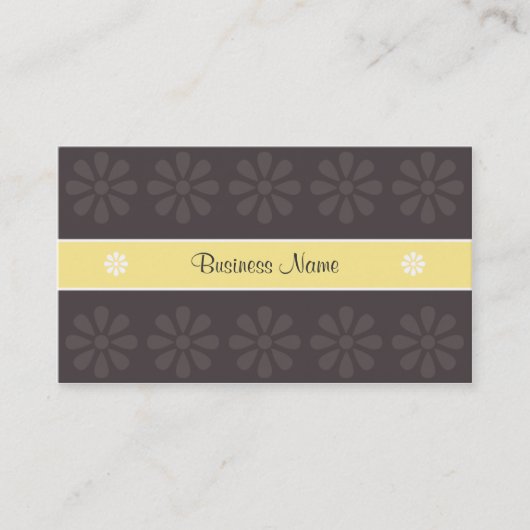 CARTE DE VISITE JAUNE GRIS DE LA CONCEPTION 04 DE CRE8TIVE (Devant)