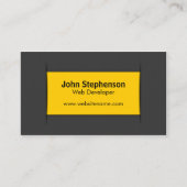 Carte De Visite Jaune gris moderne (Devant)