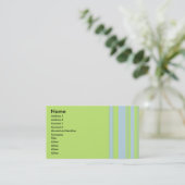 Carte De Visite jaune gris vert rayé (Debout devant)