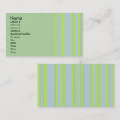 Carte De Visite jaune gris vert rayé (Devant / Derrière)