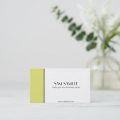 Carte De Visite Jaune jaune canari (Debout devant)