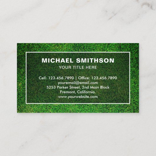 Carte De Visite Jaune Jaune Jardinage Service Découpe De Grass (Dos)