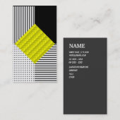Carte De Visite Jaune moderne (Devant / Derrière)