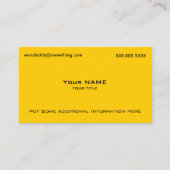 Carte De Visite Jaune moderne (Devant)