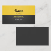 Carte De Visite Jaune moderne (Devant / Derrière)