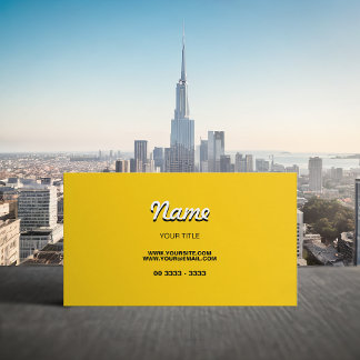 Carte De Visite Jaune moderne
