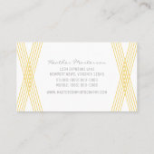 Carte de visite Jaune moderne déco (Dos)