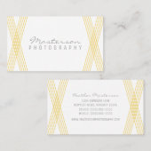 Carte de visite Jaune moderne déco (Devant / Derrière)