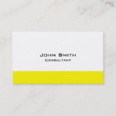 Carte De Visite Jaune Moderne Design Classique Simple (Devant)