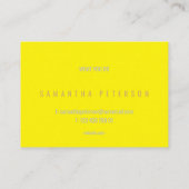 Carte De Visite Jaune néon et or brillant (Dos)