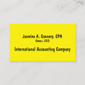 Carte de visite jaune noir (Devant)