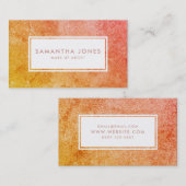 Carte De Visite Jaune Orange Parties scintillant Étincelle Fille M (Devant / Derrière)