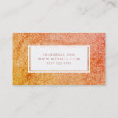 Carte De Visite Jaune Orange Parties scintillant Étincelle Fille M (Dos)