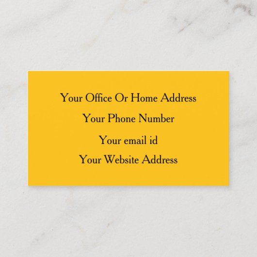 Carte De Visite Jaune Orange Professional Modern Event Manager (Dos)