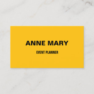 Carte De Visite Jaune Orange Professional Modern Event Manager