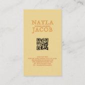 Carte De Visite Jaune Plat de Patchwork Quilt Ferme rustique (Dos)