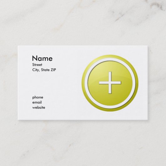 Carte De Visite jaune plus (Devant)
